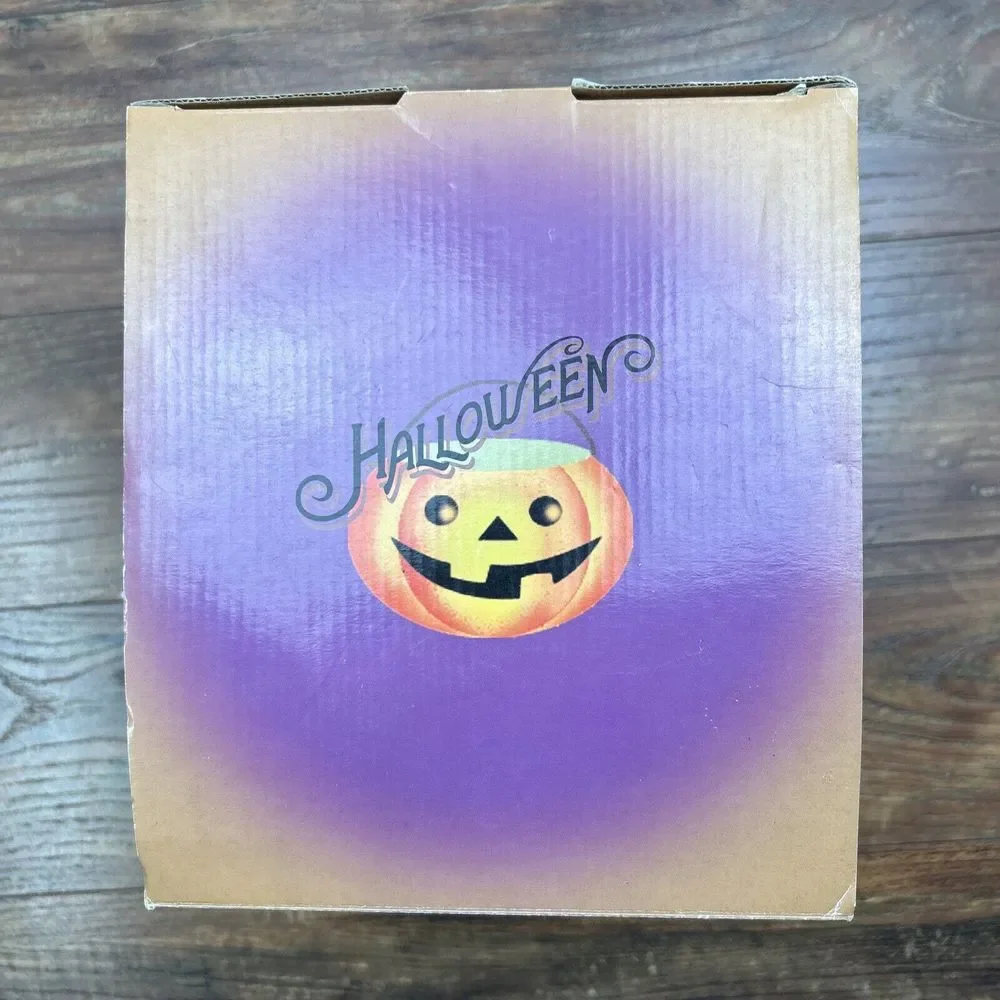 Gemmy Halloween Fiber‎ Optic Friends Happy Ghost 2006 Open Box Complete Tested